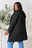 Basic Bae Full Size Hooded Sweater Cardigan 