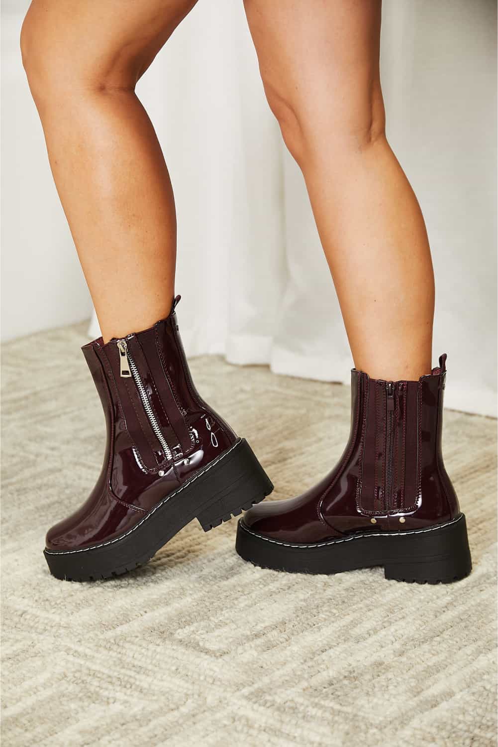 Forever Link Side Zip Platform Boots 