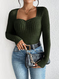 Honey Ribbed Long Sleeve T-Shirt 
