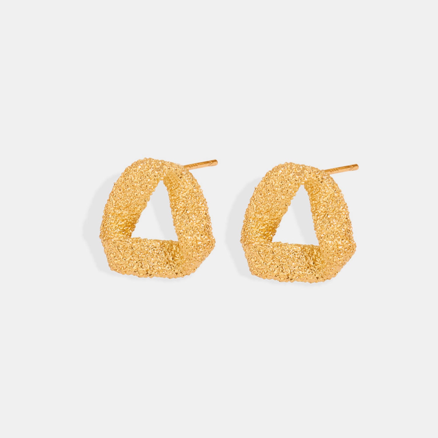Gold-Plated Geometric Stud Earrings 