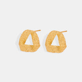 Gold-Plated Geometric Stud Earrings 