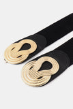 Twisted Alloy Buckle Wide Belt 