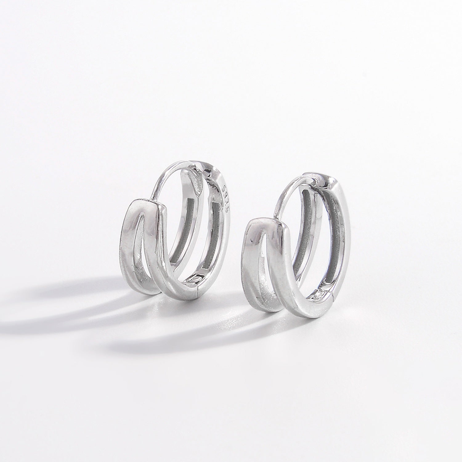 925 Sterling Silver Huggie Earrings 