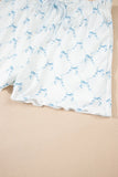 Printed Round Neck Top and Shorts Two-Piece Lounge Set Lingerie & Nightwear