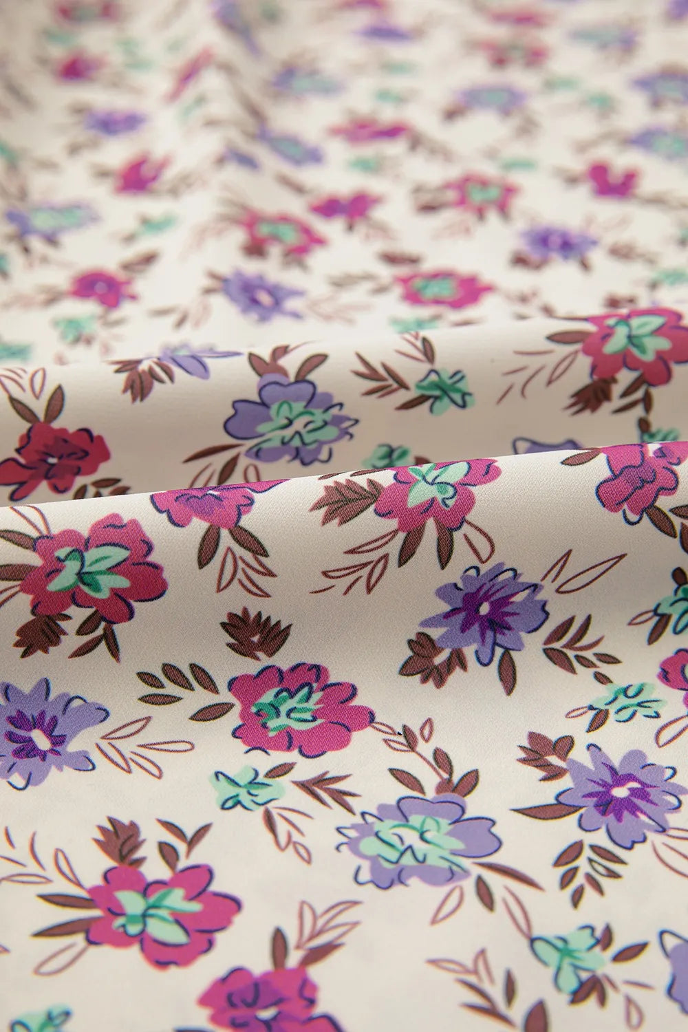 Multicolour Bohemian Ditsy Floral Smocked Fit Flare Sundress 