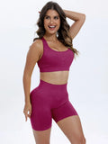 Scoop Neck Wide Strap Top and Shorts Active Set 
