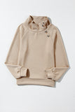 Textured Turtleneck Long Sleeve Sweatshirt 