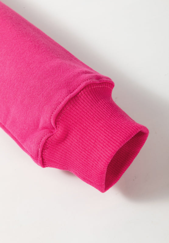 Solid Color Round Neck Long Sleeve Sweatshirt 