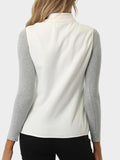Zip Up Turtleneck Vest with Pockets 