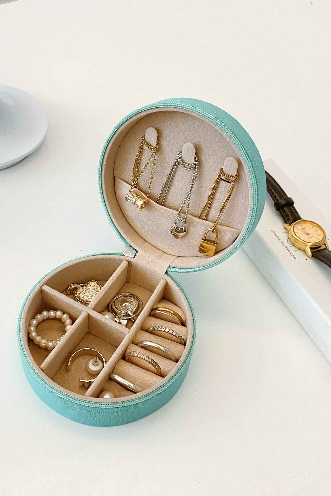 PU Leather Jewelry Storage Box 