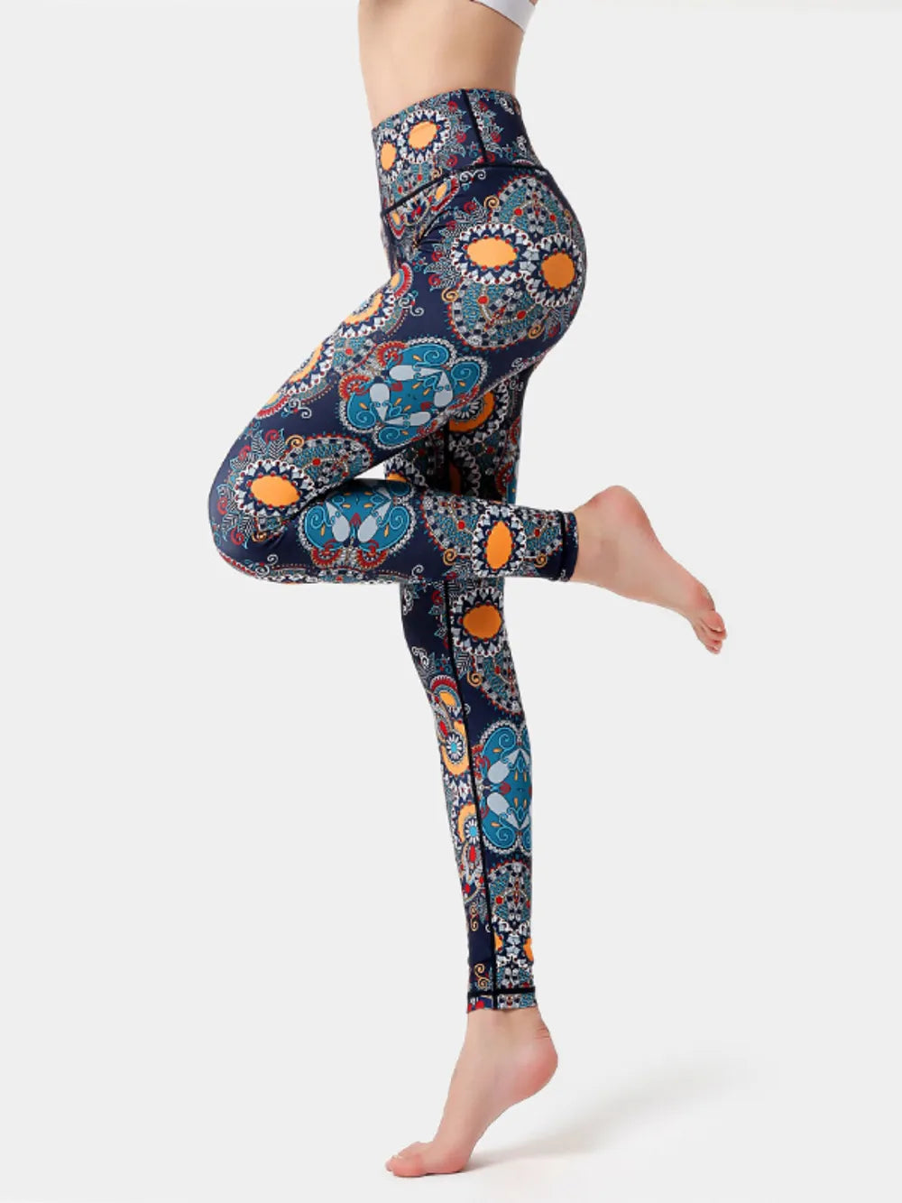 Printed High Waist Active Leggings 