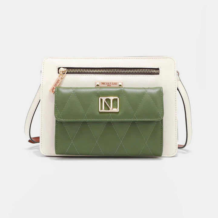 Nicole Lee USA Color Block Crossbody Bag 