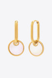 Copper White Mother-Of-Pearl Drop Earrings 