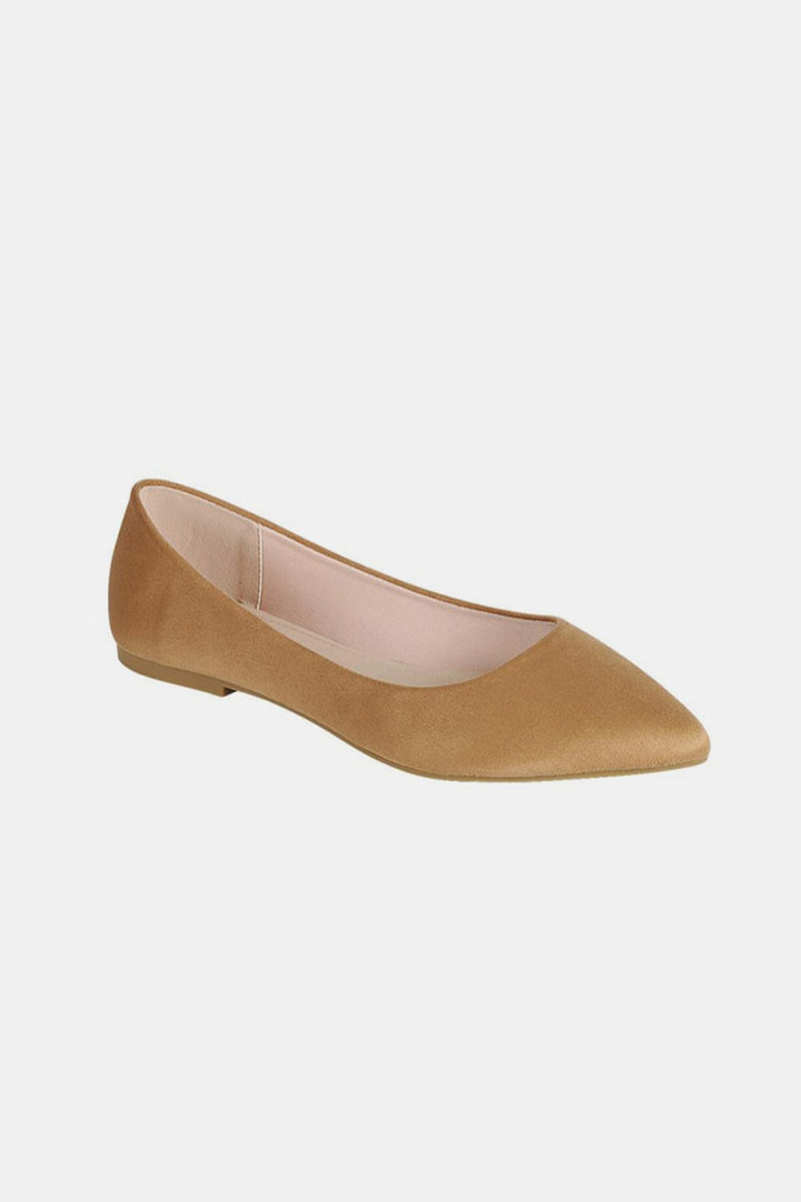 Forever Link Pointy Toe Slip On Flat Loafers 