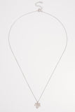 925 Sterling Silver Zircon Maple Leaf Necklace 