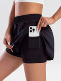 Pocketed High Waist Active Shorts 