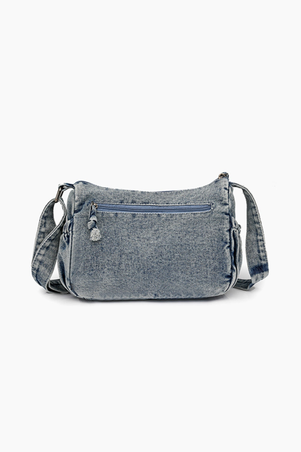 Adjustable Strap Denim Crossbody Bag 