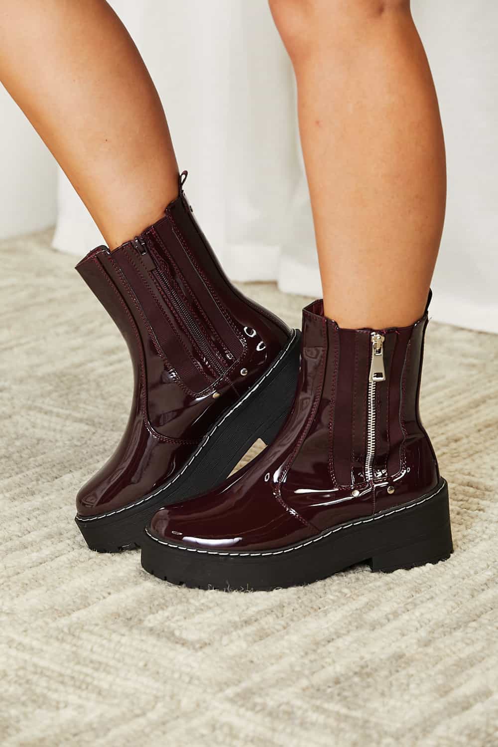 Forever Link Side Zip Platform Boots 