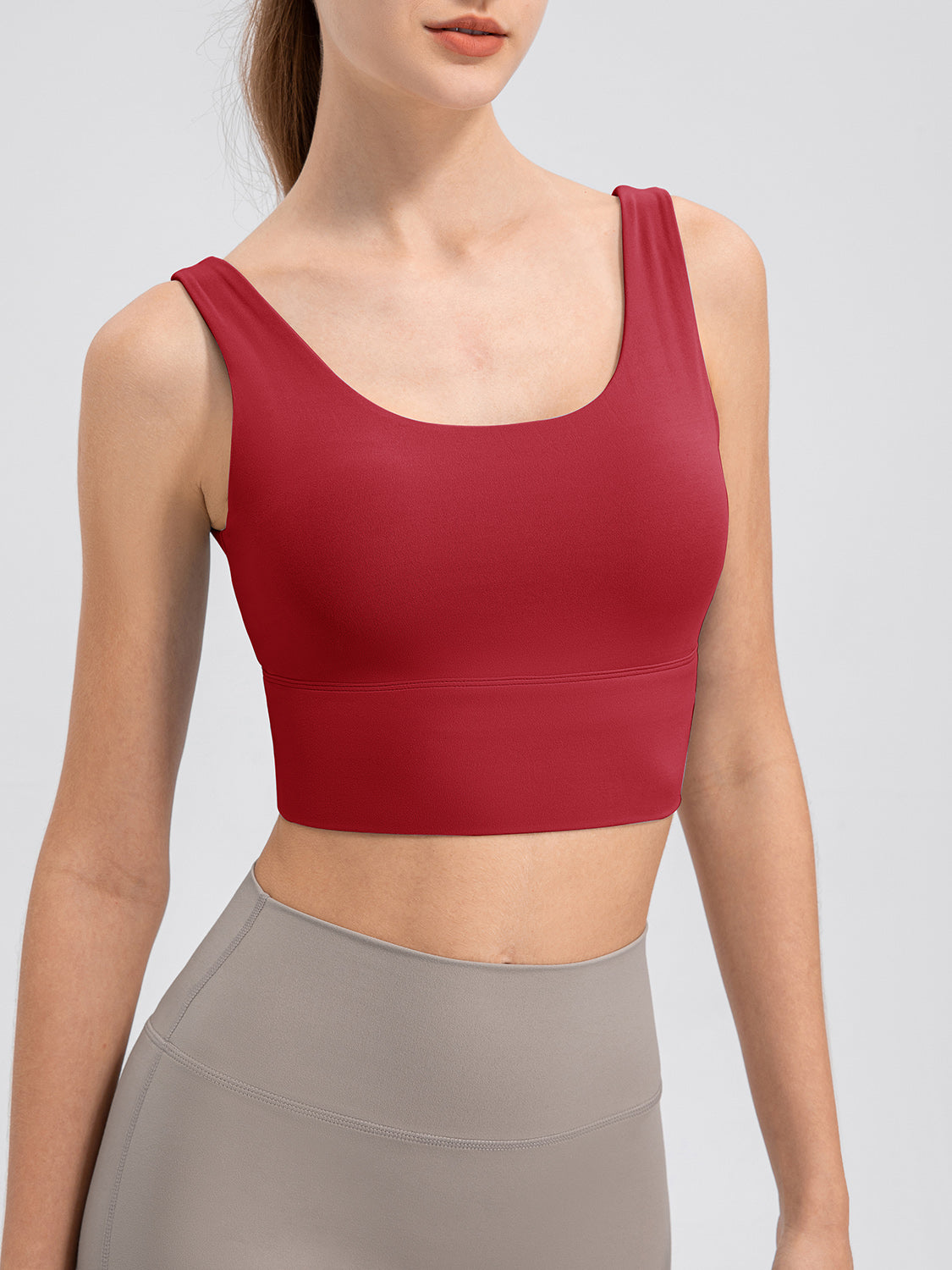 Scoop Neck Wide Strap Active Tank 