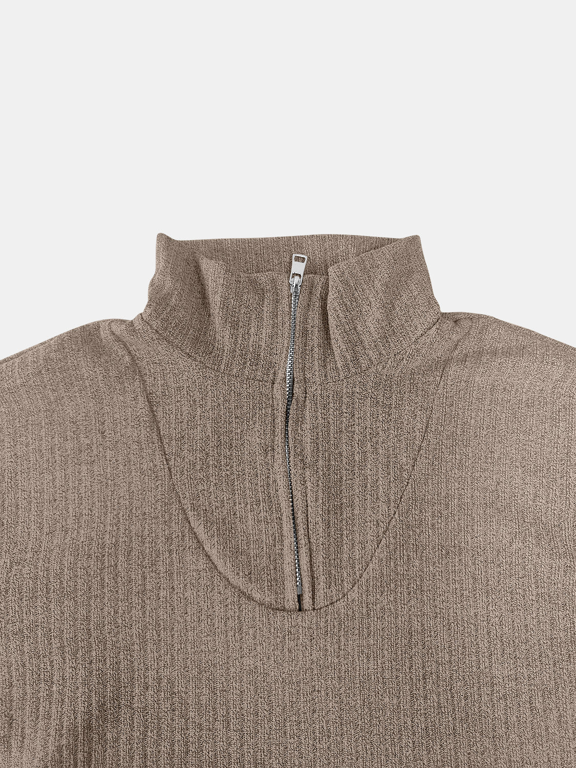 Full Size Quarter Zip Long Sleeve Top 