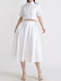 Short Sleeve Shirt and Skirt Set Two Piece Dresses