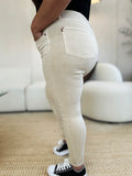 Judy Blue Full Size Garment Dyed Tummy Control Skinny Jeans 