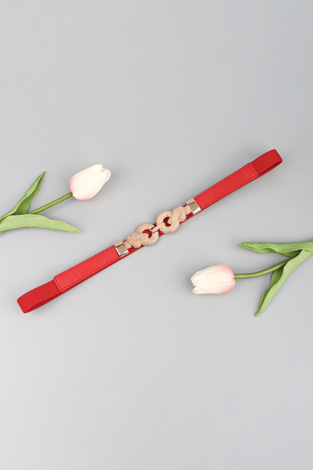 Zinc Alloy Buckle PU Leather Belt 