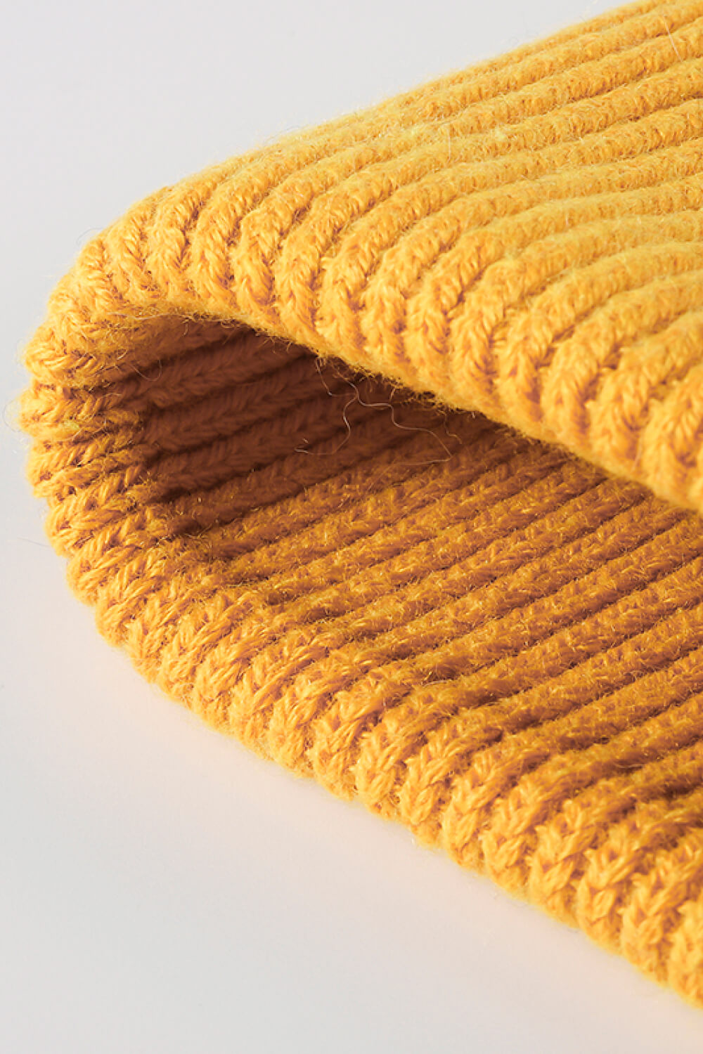 Button Detail Rib-Knit Cuff Beanie 