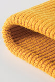 Button Detail Rib-Knit Cuff Beanie 