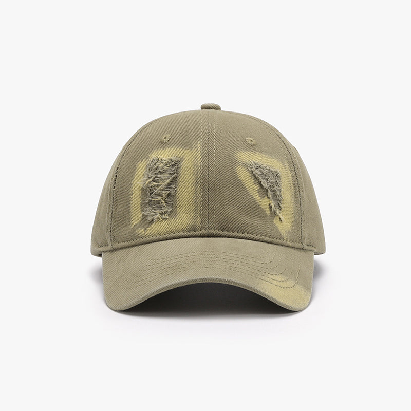 Distressed Cotton Baseball Cap 