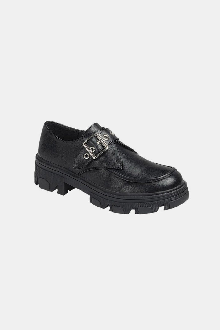 Forever Link Buckled Platform Lug Sole Loafers 