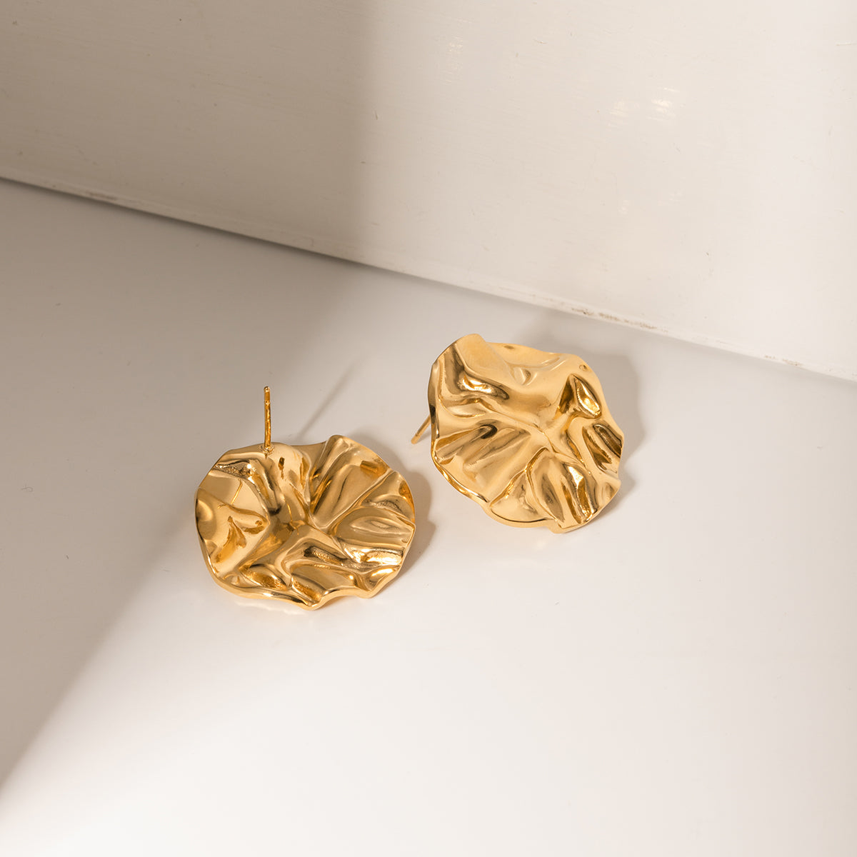 18K Gold-Plated Stud Earrings 