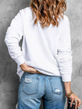 Pumpkin Graphic Round Neck Sweatshirt 
