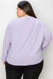 Basic Bae Full Size Ribbed Round Neck Long Sleeve T-Shirt Sweaters & Cardigans