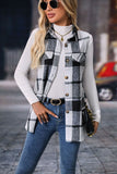 Plaid Button Up Vest Coat 