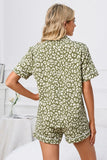 Full Size Leopard Short Sleeve Top and Shorts Lounge Set Plus Size Lingerie & Nightwear