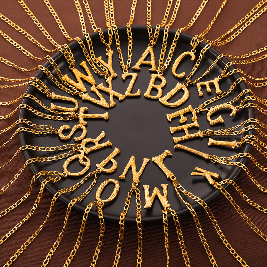 Titanium Steel Letter Pendant Necklace 