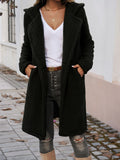 Devine Pocketed Long Sleeve Hooded Teddy Coat 