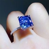 5 Carat Moissanite Zircon 925 Sterling Silver Ring 
