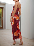 Printed Tube Sleeveless Maxi Dress Dresses