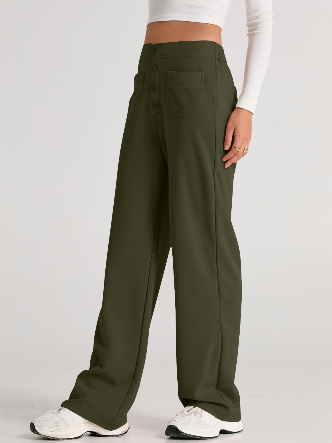 High Waist Wide Leg Pants Pants