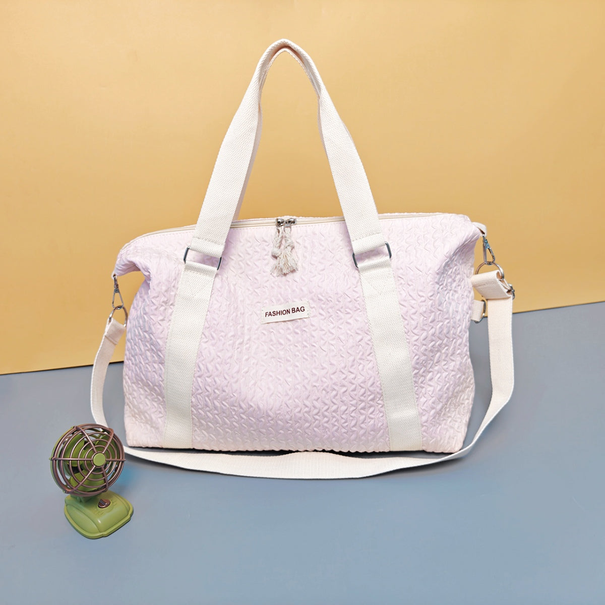 Textured Nylon Travel Bag 