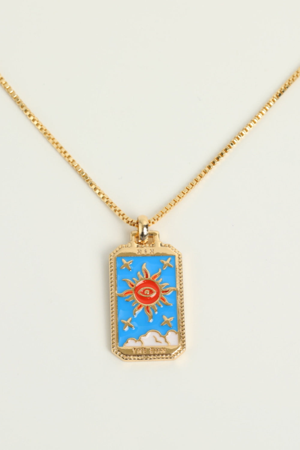 Tarot Card Pendant Copper Necklace 