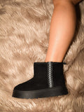 WILD DIVA Round Toe Platform Boots 