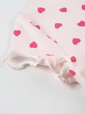 Heart Print Top and Shorts Loungewear Set Lingerie & Nightwear