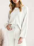 Long Sleeve Lounge Top and Drawstring Pants Set Lingerie & Nightwear