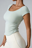 Round Neck Short Sleeve Active T-Shirt 