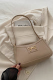 Bow Trim PU Leather Shoulder Bag 