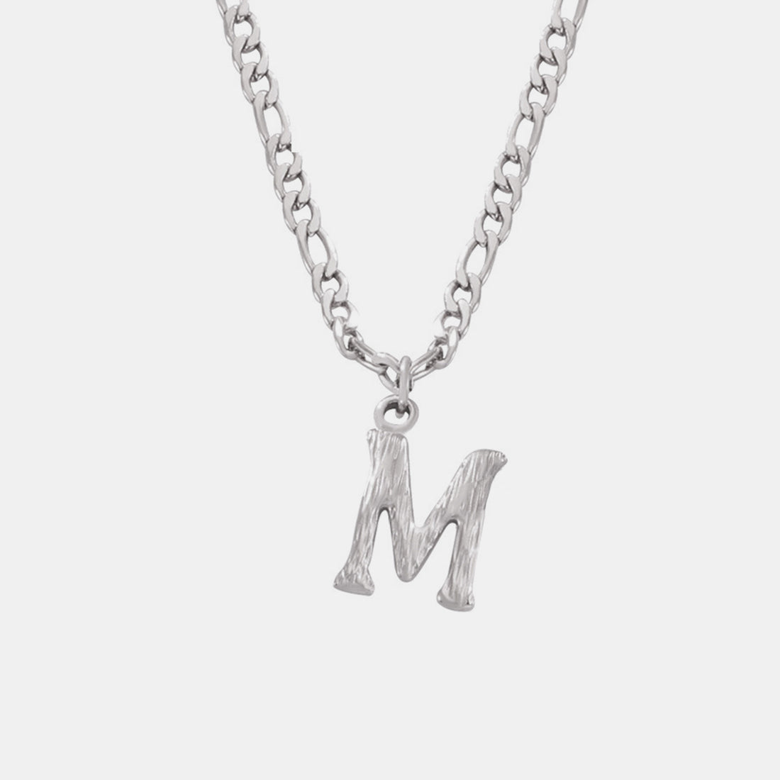 Titanium Steel Letter Pendant Necklace 