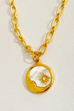 Round Pendant Stainless Steel Necklace 